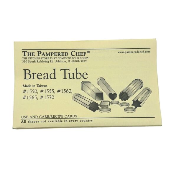 The Pampered Chef Bread Tube # 1565 Baking Cooking Kitchen Gadgets Made In USA - Picture 8 of 12